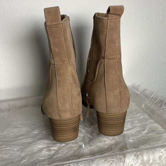 UNIVERSAL THREAD WOMENS BOOTS BROWN ZIPPER CLOSE SLIP ON SIZE 10 - Picture 5 of 7